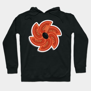 Chopped tomato slices Hoodie